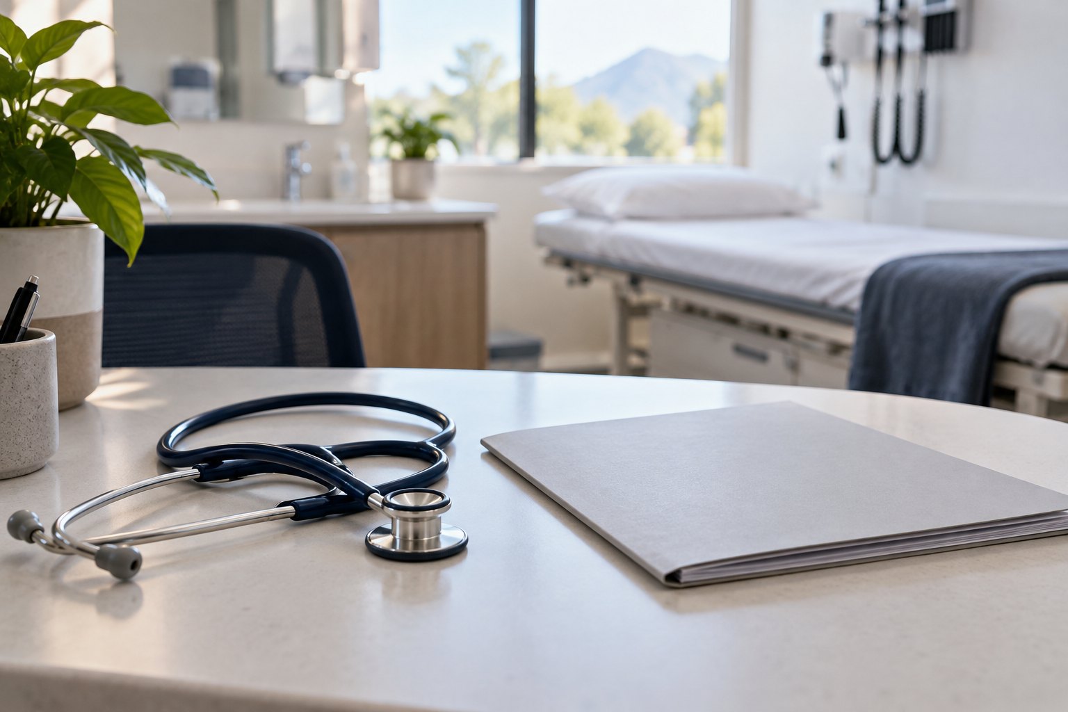 Clinical tools and consultation room representing the care health financing supports